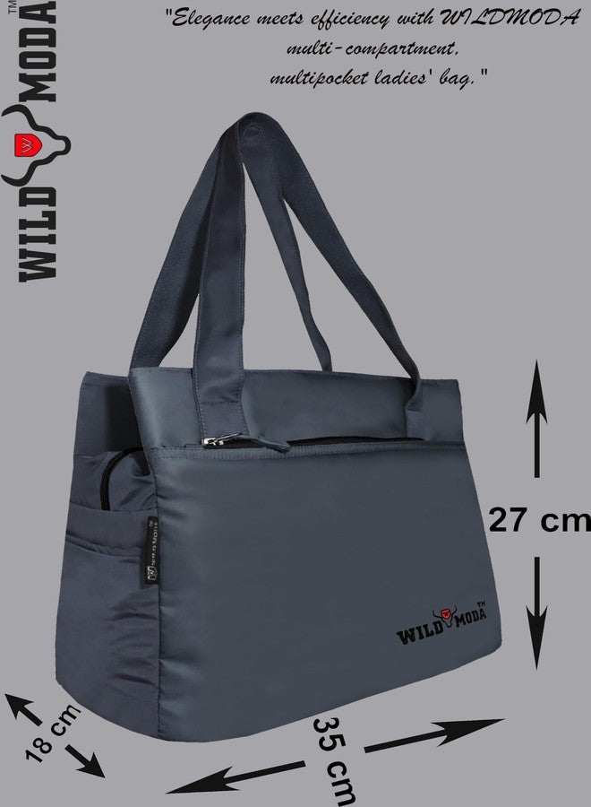 WILD MODA Women's Shoulder Bag, Set of 1 Grey & Black - Image 4